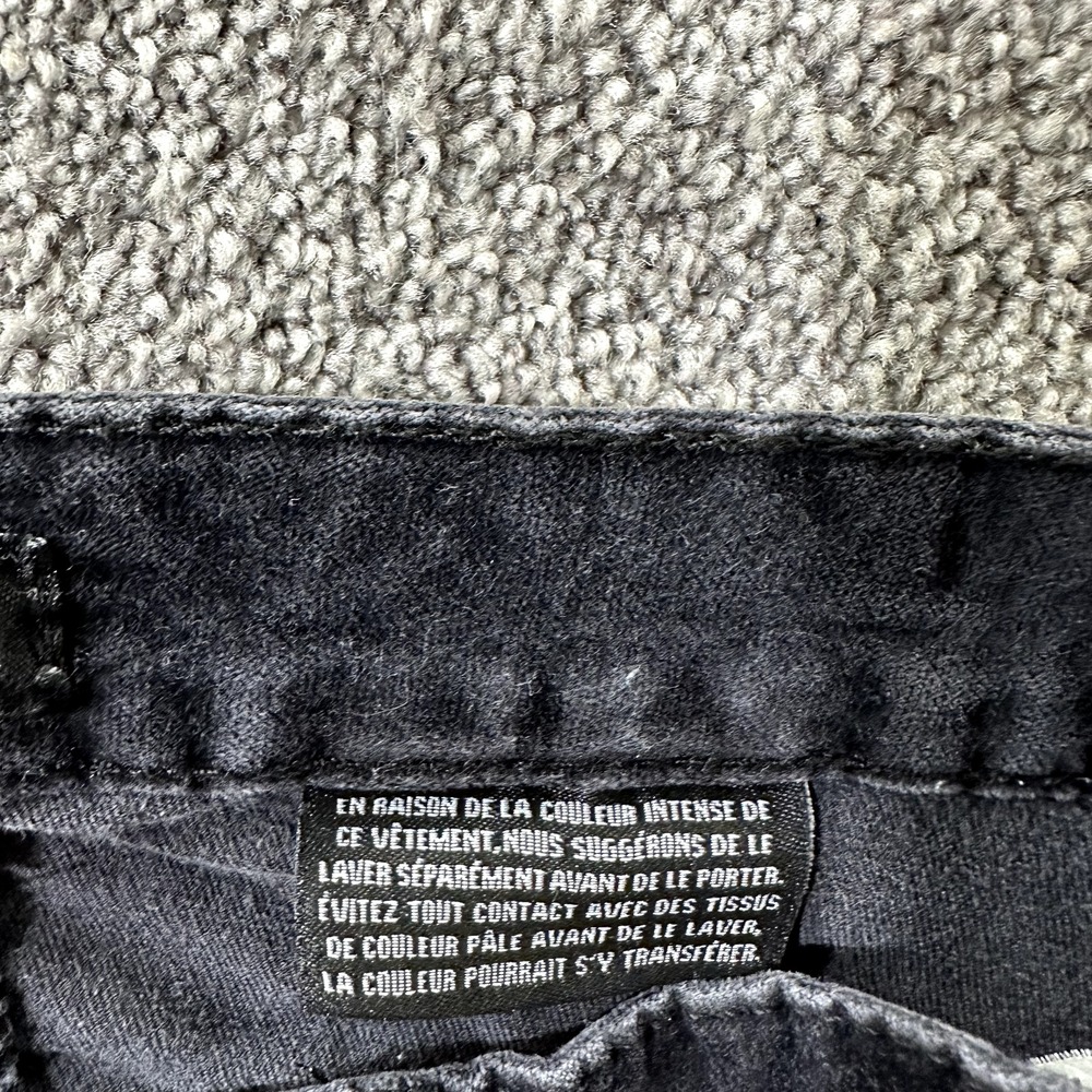 Buffalo David Bitton Velveteen Pants Women 8/29 Black Mid Rise‎ Skinny 5 Pocket - Picture 13 of 15